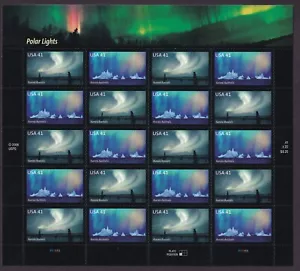 Scott #4204a (4203-04) Polar Lights (Aurora) Sheet of 20 Stamps - MNH - Picture 1 of 2