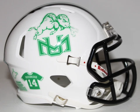 2021 Marshall Thundering Herd Custom Riddell Mini Helmet vs UAB Cover