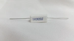 Pack of 5 - Ceramic Resistor 2.2K 5W 2.2 Kilo Ohms 5 watts 5 W - Picture 1 of 1