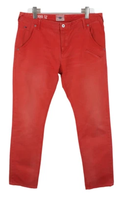 Tommy Hilfiger Denim Storm Chino Mars Red Herrenjeans W34/L34 Straight Fit Zip - Bild 1 von 4
