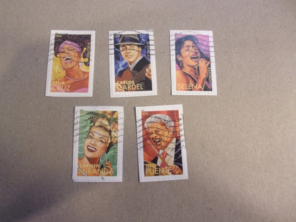 Usa Used, 2011, Scott #4497-5501, Forever, Latin Music Legends (Set of 5) - Image 1 of 1