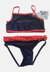 Kiko & Max Girls Bikini Size 5 Swimwear Red White Blue Stars Patriotic 2 Piece - Picture 1 of 3
