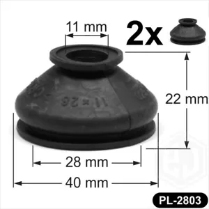 2 x High Quality Rubber 11/28/22 Ball joint dust covers boots track rod ends Car - Picture 1 of 4