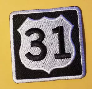 "Toppa ricamata US State Route 31 2,25x2,25" - Foto 1 di 2