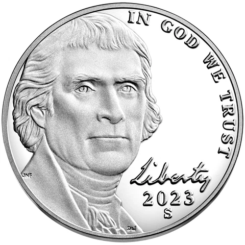 2023 S Proof Jefferson Nickel removed from SILVER Proof Set**Pre-Sale** Cover