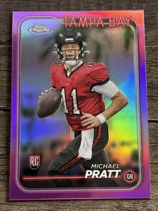 2024 Topps Chrome - Rookies Michael Pratt #217 Pink Refractor (RC) - Bild 1 von 2