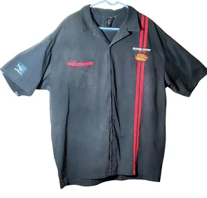 Polaris MSD Racing Schwarz Mechaniker Arbeitshemd XXL Kurzarm Knopfleiste Herren - Bild 1 von 10
