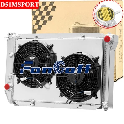 Ventilador de cubierta de radiador de 4 filas para Ford Mustang LTD/Mercury Marquis 1971-1993 7,0 L Foto 1 de 4