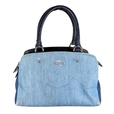 Coach Denim Mini Lillie Carryall Satchel Crossbody & Dust Bag 91093 - Image 1 of 4