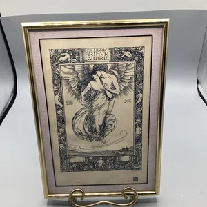 Vintage H. Ospovat ‘98 Framed Bookplate 11x7.75in *RARE* - Picture 1 of 8