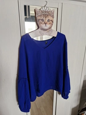 💕Shein Curve Bluse royalblau 5XL Gr.54 wie neu💕 - Bild 1 von 4