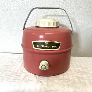 Thermos vintage Knapp Monarch ROSA THERM-A-JUG isolato caldo/freddo beccuccio da 1 gallone - Foto 1 di 15