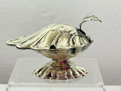 Antique Sterling Silver Gilt Shell Form Trinket Box ~ Rococo Revival ~ 38g - Image 1 of 4