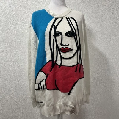 Zara Oscar Marine Pop Art Graphic Sweater Sz  XL Almodovar's All About My Mother - Image 1 of 4