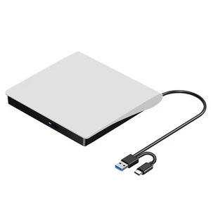 Lecteur CD DVD +/-RW Externe, USB 3.0 et USB-C Lecteur Graveur de CD et DVD8544 - Afbeelding 1 van 17