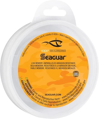 Línea de pesca Seaguar IceX 100 % fluorocarbono, abrasión 3 lb/50 yardas, transparente  Foto 1 de 4