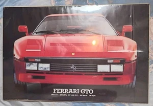 Ferrari GTO Vintage Poster Original Sportwagen Rennwagen rot 80er Italien Autos - Bild 1 von 7