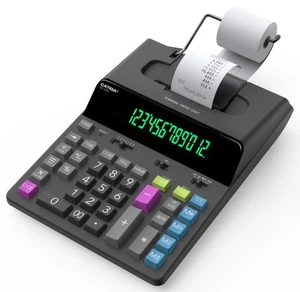 12 Digit Thermal Printing Calculator with Tape Print Out, Ink-Free Adding Mac... - Picture 1 of 7