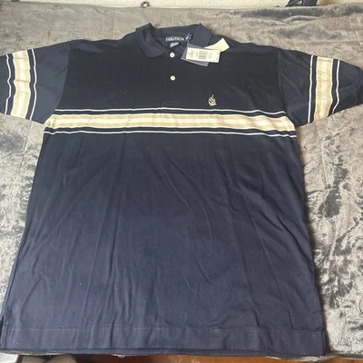 De Colección Nautica Talla Mediana Azul Marino/Blanco Nuevo con Etiquetas Botones Logo Bordado Foto 1 de 4