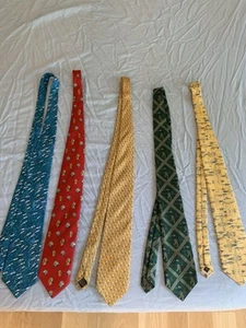 Lot of 5 Neckties NWT Dogs golf jetliners elephant Sperm - Picture 1 of 24