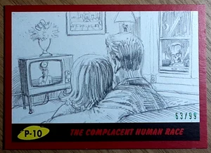 2017 Mars Attack's The Revenge Red Card P10 THE COMPLACENT HUMAN RACE - Picture 1 of 3