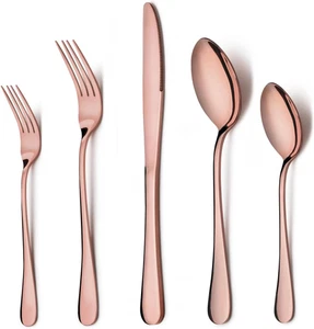 Juego de cubiertos LIANYU de 10 piezas de cobre para 2, cubiertos de acero inoxidable Se - Imagen 1 de 12