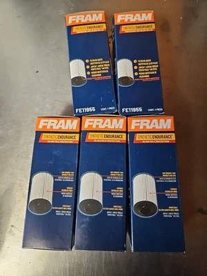FRAM FE11955 Synthetic Oil Filter Lot of 5 High-Flow Endurance - Image 1 of 4