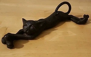Estatuilla decorativa Loungeing Lazy Resin Black Cat 11,5" x 3" - Imagen 1 de 12