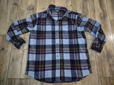 Женская фланелевая рубашка EDDIE BAUER L из микрофлиса на пуговицах цвет синий клетчатый - Изображение 1 из 4