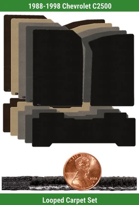 定制经典环形地毯垫套装适用于 1988 - 1998 雪佛兰 C2500 (3 件) #D3T — 第 1/4 张图片