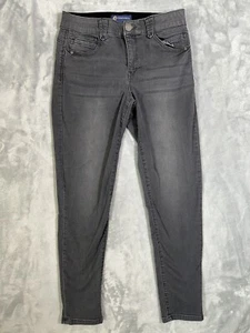 Democracy Jeans Damen 10 schwarz Skinny Ankle Ab Solution Stretch dunkle Waschung Denim - Bild 1 von 13