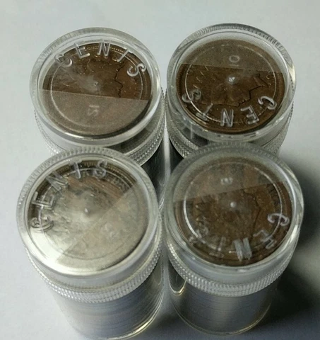 Mix of Teens, 20s, 30s, 40s, 50s + Indian Head & Steel Cent Half Roll Wheat Cent Cover