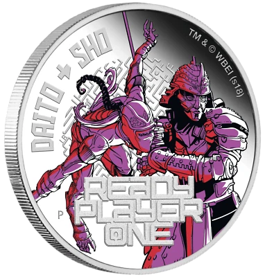 2018 Ready Player One - Daito & Sho 1 oz Silver Proof $1 Coin spielberg movie - Image 1 of 4