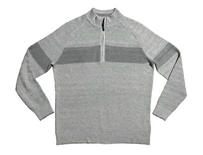 $150 Smartwool Ripple Ridge 1/4 Zip Sweater Men’s Large Gray Merino Wool Blend - Image 1 of 4