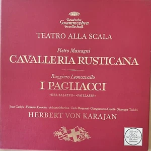 NEAR MINT "Cavalleria Rusticana/Pagliacci" 3 LPs von Karajan 1966 DG Stereo - Picture 1 of 3