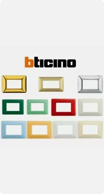 BTICINO MATIX PLACCA ORIGINALE MOSTRINA TECNOPOLIMERO 3 4 6 POSTI VARI COLORI - Immagine 1 di 4