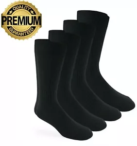 Jefferies Socks Mens Ribbed Cotton Nylon Crew Dress Casual Ankle Socks 6 Pairs - Picture 1 of 5