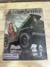 Vintage 1947 kwiecień magazyn Foreign Service kolor