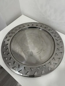Alessi Round Serving Tray - KK23 - 18/10 Stainless Steel Mirror Polished Italy - Picture 1 of 3