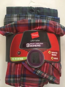 3 Pack Of Hanes Boys Ultimate Tagless Boxers Small - Picture 1 of 3