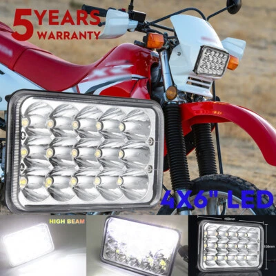 4x6"inch Square Motorcycle LED Headlight for Yamaha BW200 350 50 XT225 350 WR250 - Image 1 of 4