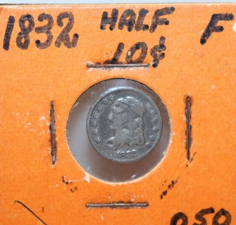 1832 US Bust 1/2 Half Dime Fine Details (Cleaned) Cover