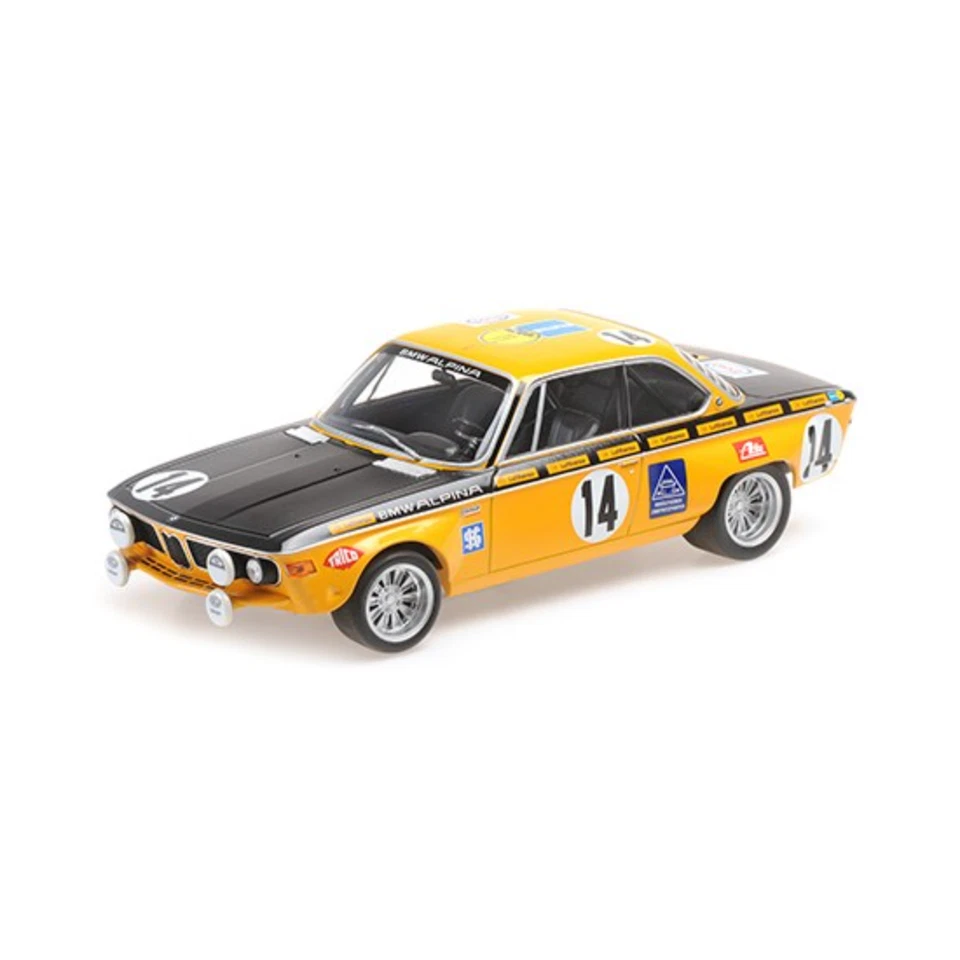 1/18 BMW 2800 CS ALPINA #14 WINNER 24H SPA 1970 KELLENERS HUBER MINICHAMPS - Immagine 1 di 1