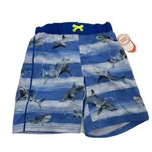 Wonder Nation Little Boys Size 6-7 Swim Suit Suit Swimwear Shark  Trunks E - Picture 1 of 12