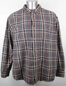 Mens Duluth Trading Co Plaid Flannel Shirt Size 3XL Relaxed Cabin Button Front - Picture 1 of 8