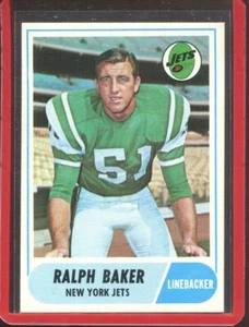 1968 Topps Football # 38 Ralph Baker (VG-EX) Very Good to Excellent - Picture 1 of 2