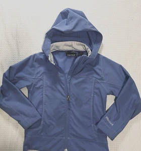 Marmot Full Zip Windbreaker Rain Jacket Hooded Lt Purple Youth Girls Size SMALL - Picture 1 of 18