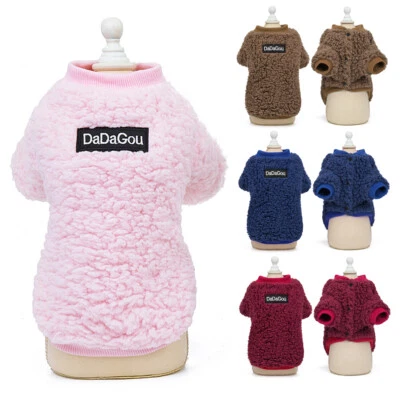 Hot For French Bulldog Pet Dog Vest Jacket Winter Warm Fleece Cat Puppy Coat - Image 1 of 4