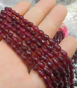 5x7mm Faceted Dark Red Garnet Teardrop Gemstone Loose Beads 15'' Strand PL163 - Picture 1 of 4