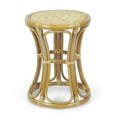 Breeze Handmade Rattan Wicker Stool - Image 1 of 4